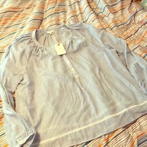 Lucky brand long sleeve thin blouse size L